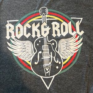 Rock & Roll Graphic Tee - Gray